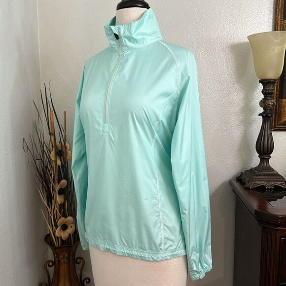 Peter Millar Element Wind 1/4 Zip Golf Pullover Windbreaker Teal Size Small - Picture 13 of 15